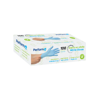Image sur Gants de nitrile jetables bleu 4 mil - Extra-Large