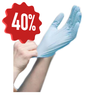 Image sur Gant hybride bleu sans poudre - P